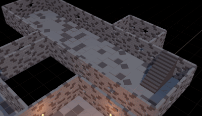 Animated multi-floor dungeon building